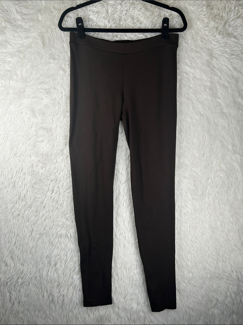 Vince Brown Ankle-Length Stretch Leggings